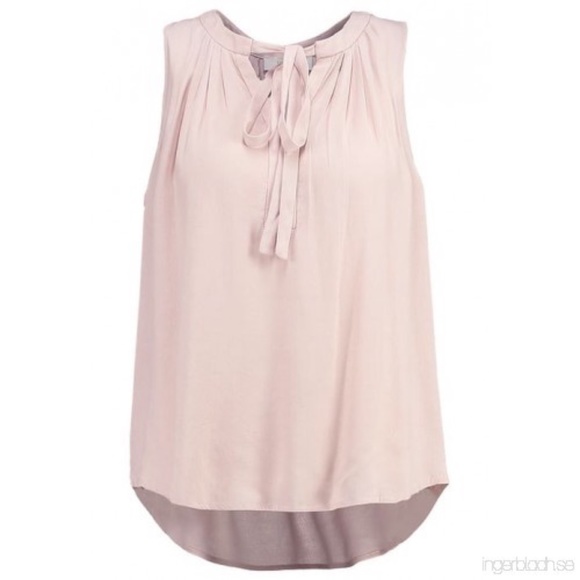 Cream, "Vera" Blouse -Rose Dust, sleeveless /  tie - Picture 2 of 9